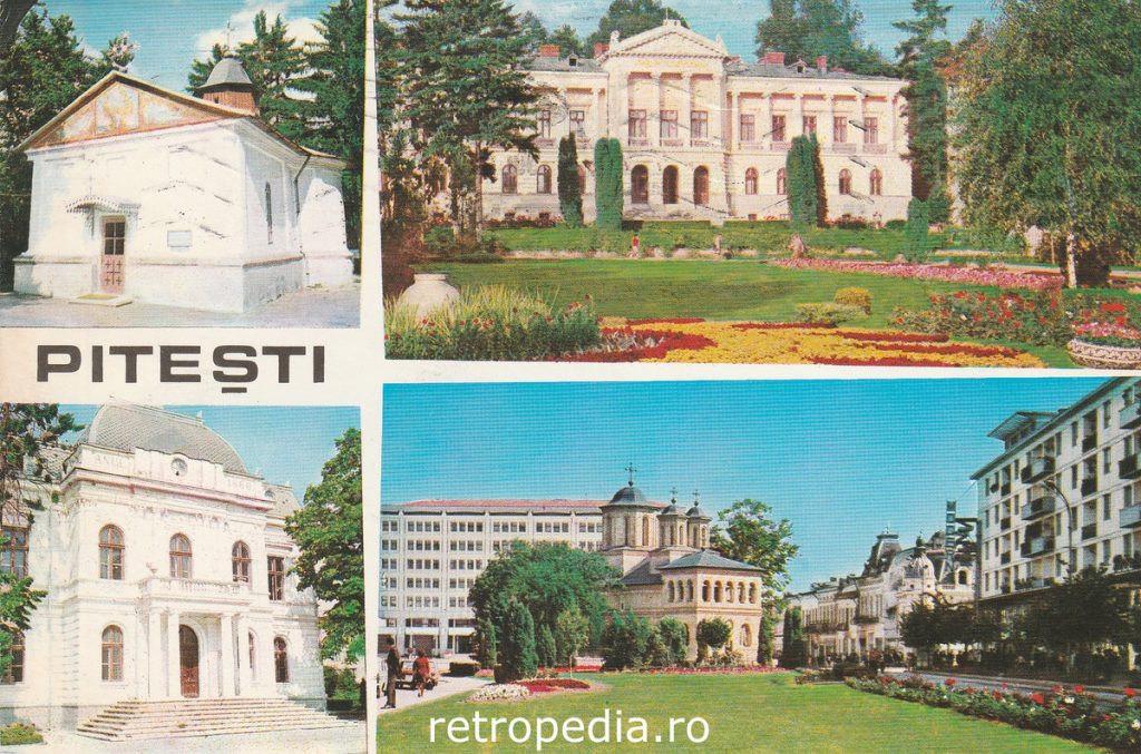 Arhitectură modernistă Pitești 1972 zona centrală, fata