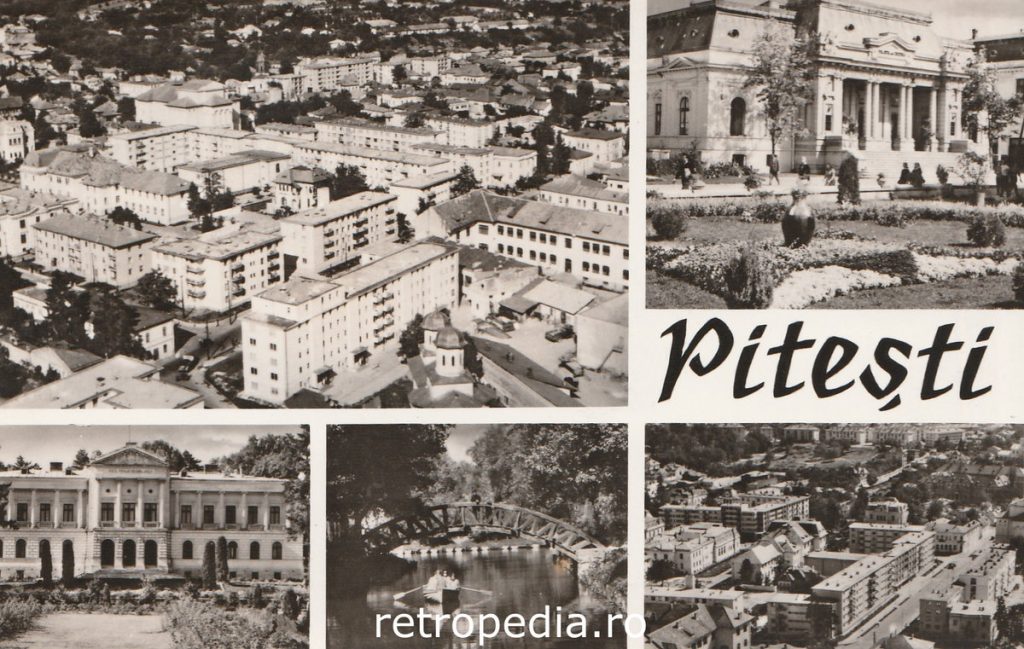 Centrul orașului Pitești 1966 blocuri noi și bulevarde largi, fata