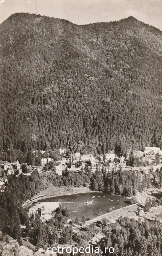 Panoramă montană asupra defileului Oltului văzută de pe Stânca Șoimilor în 1963, fata