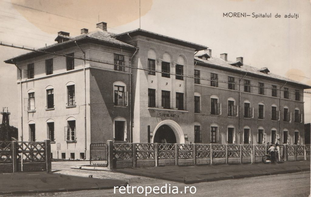 Clădirea istorică a Spitalului de adulți din Moreni în perioada R.P.R. 1962,fata